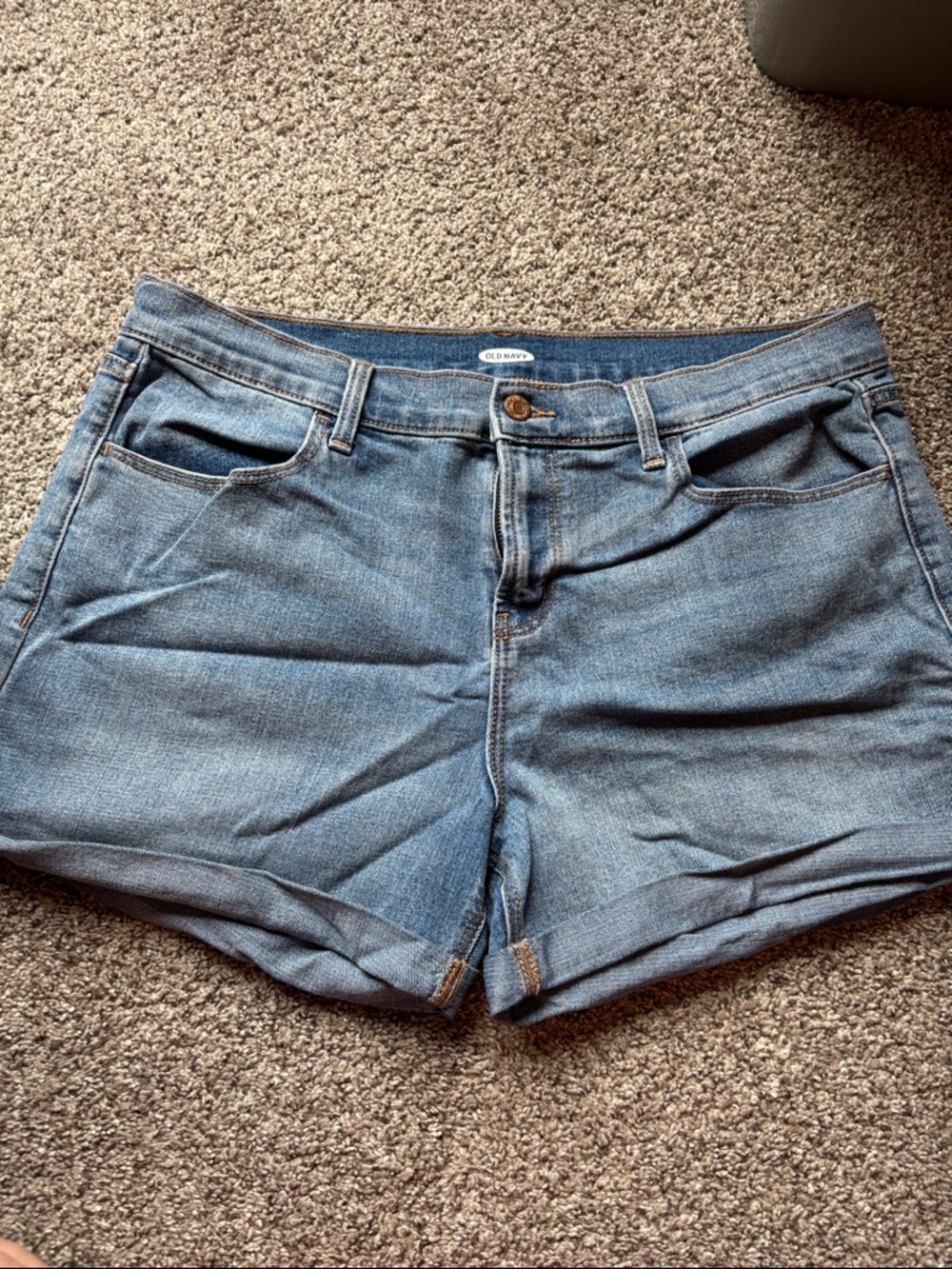 Old Navy Medium Blue Denim Roll-Cuff Women's Shorts